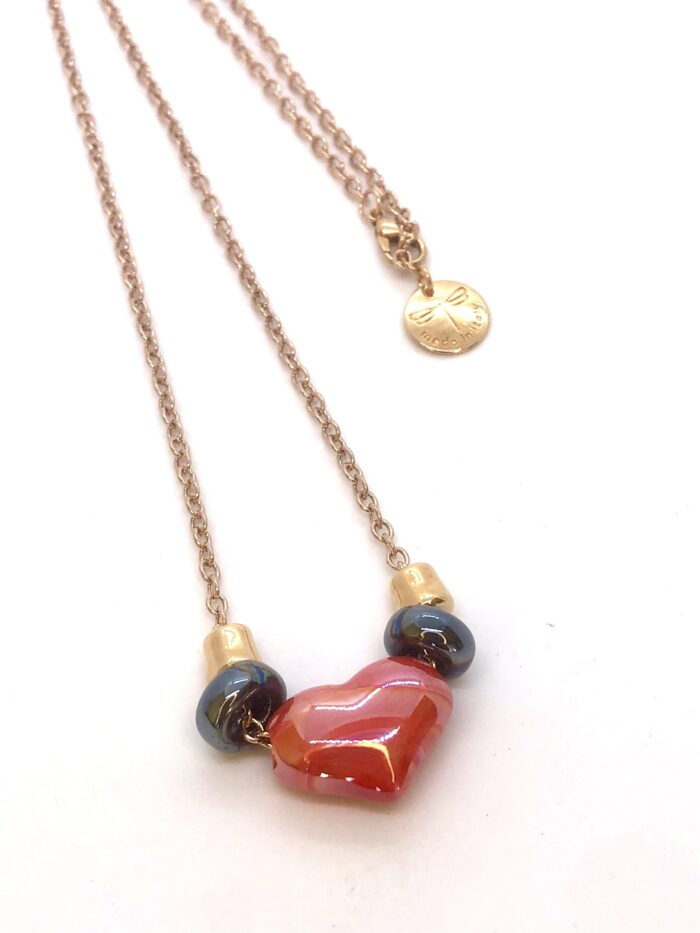 Collana Love oro rosa - immagine 2